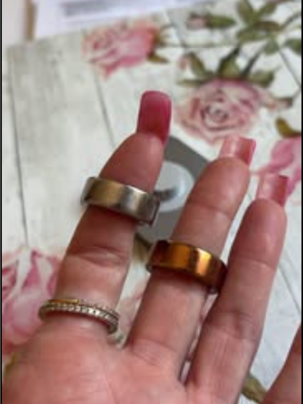 Oura Rings Size 7 rose, gold, and silver